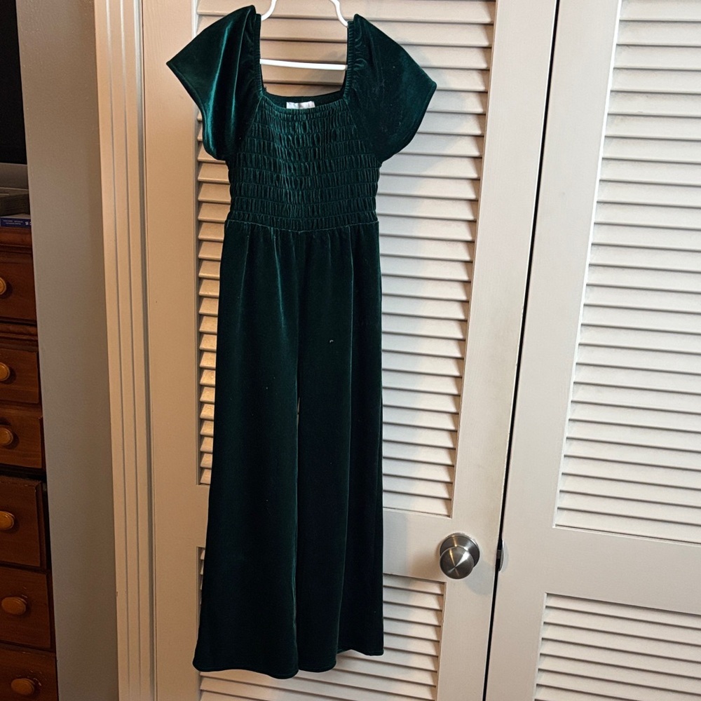Children’s Place Emerald Velvet romper
